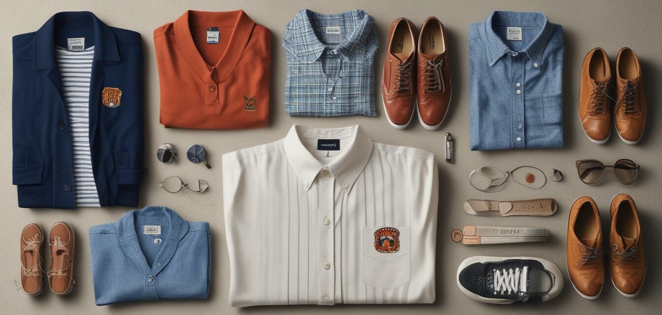 Stylish vintage college shirts layout