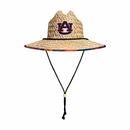 Auburn University straw hat with chin strap