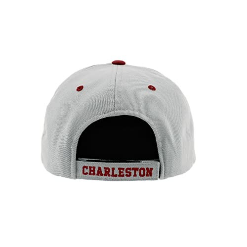 Back view of a baseball cap with 'Charleston' text.