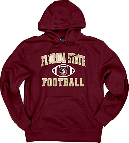 Maroon Florida State Football hoodie with logo and text