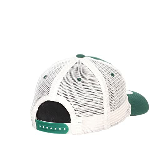 Green and white mesh back cap with adjustable strap