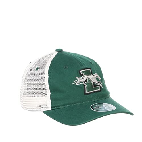 Green mesh cap with embroidered logo