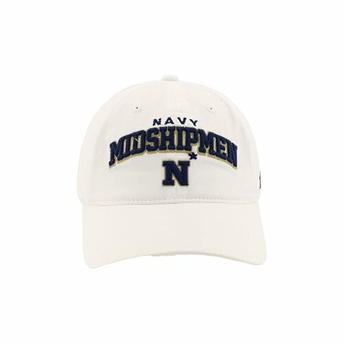 White cap with Navy Midshipmen logo