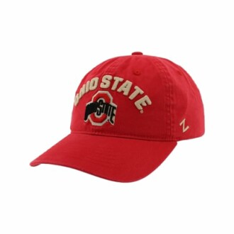 Red Ohio State baseball cap with logo