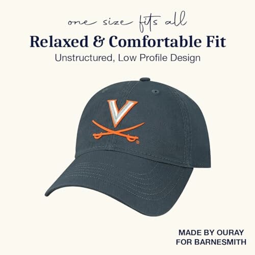 Relaxed and comfortable fit hat with V logo