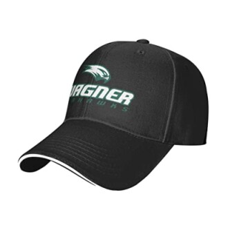 Black baseball cap with Wagner Hawks logo